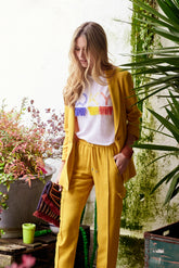 Pantalón Cargo De Lino